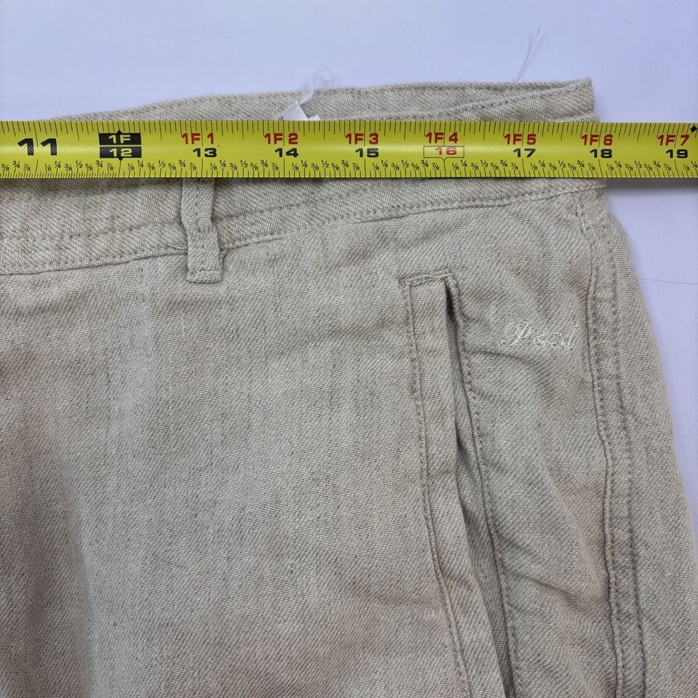 Men's Porter & Ash Linen Blend Pants Men's 36 (36x29.5) Tan Beach Drawstring - Picture 7 of 11